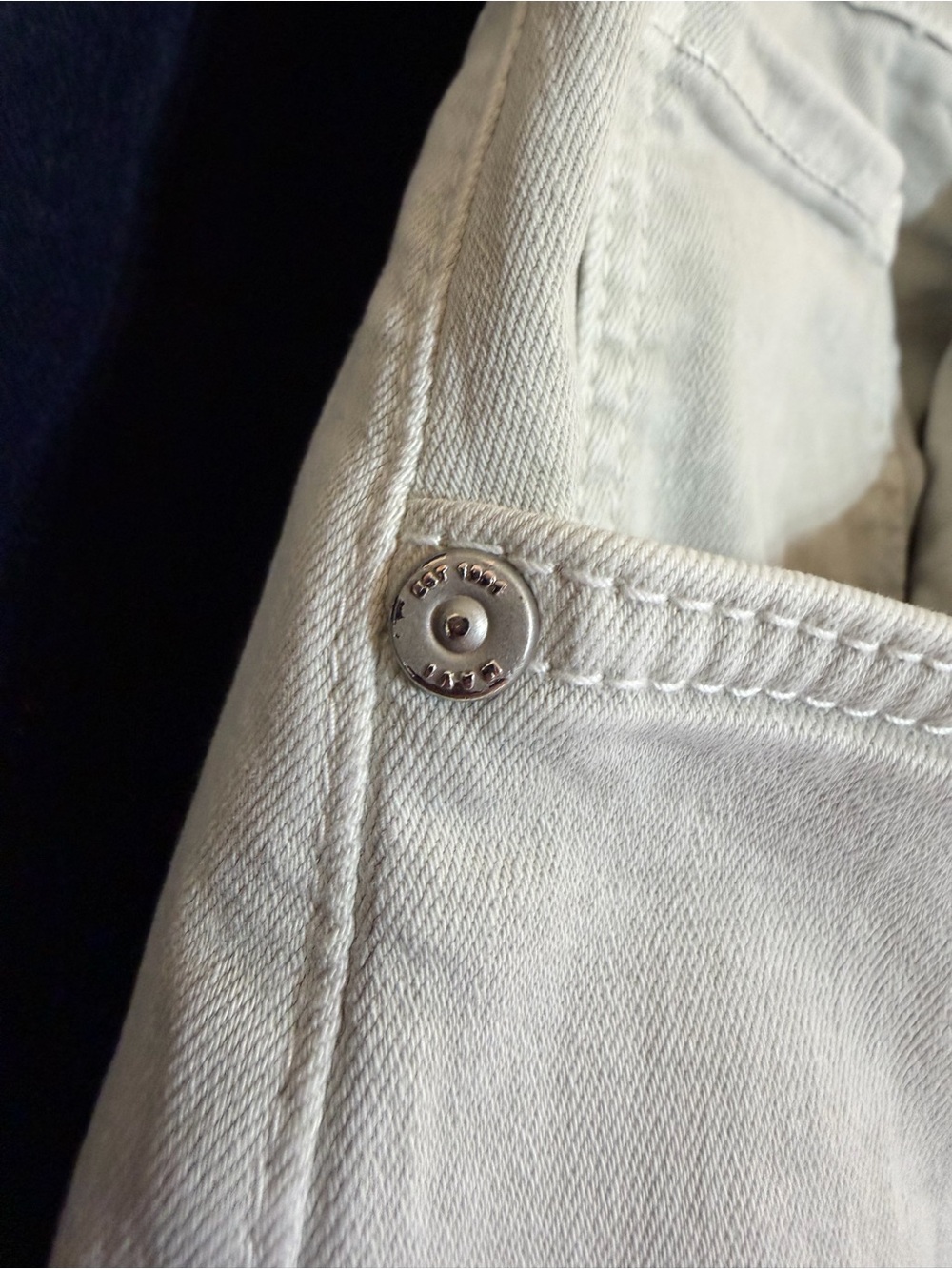 Mavi Zach Straight Leg Jeans 38x32 Beige Stretch Denim Mens - Picture 6 of 9